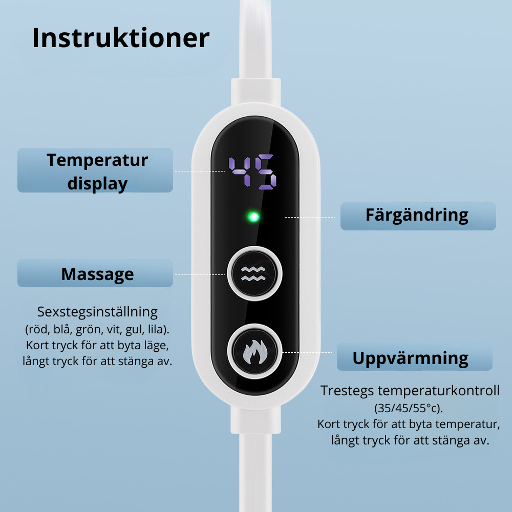 Ăgonmask med vĂ€rmeterapi och vibration