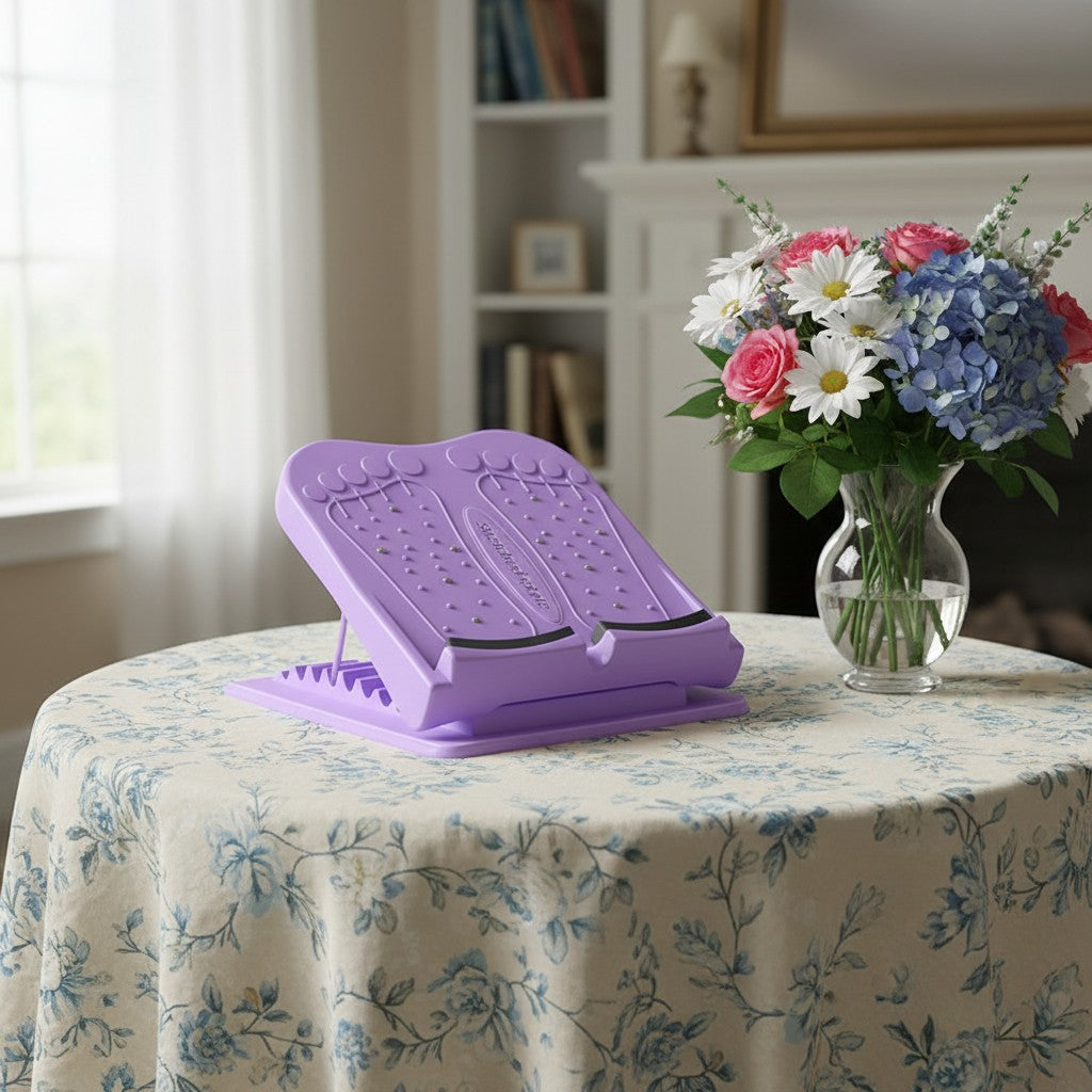 ZenZon Nordic adjustable purple calf stretch board with non-slip surface for home physical therapy and mobility
