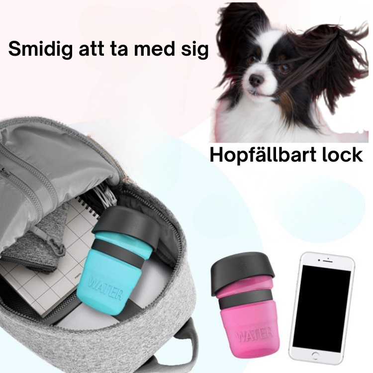 Mjuk vattenflaska för hund