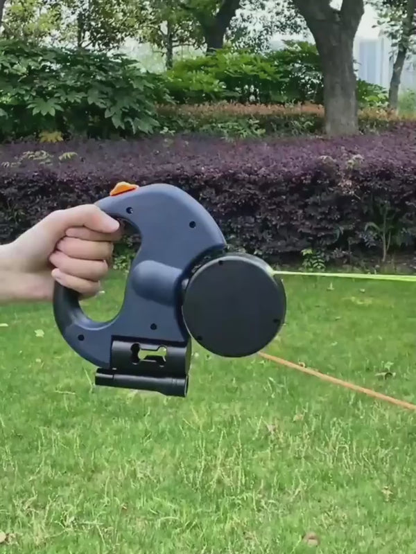 Smidigt och trasselfritt dubbelkoppel med ficklampa och reflex för mindre hundar