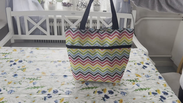 Hopfällbar shoppingväska med hjul