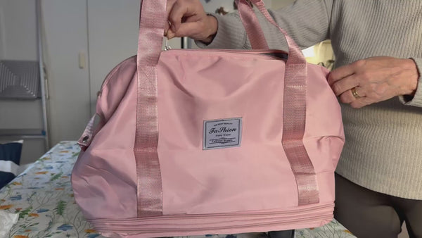 Vacker hopfällbar & expanderbar väska med stadiga hjul