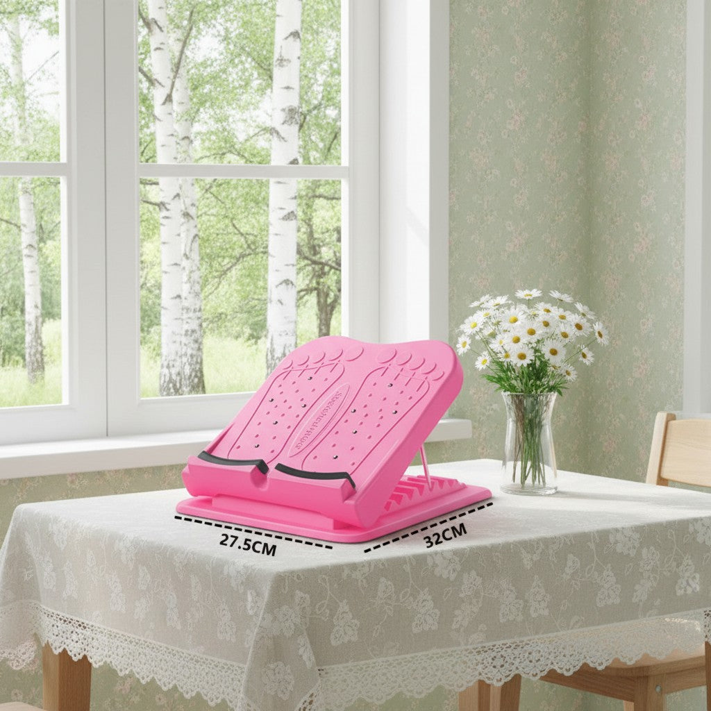 ZenZon Nordic pink adjustable calf stretch board with non-slip surface for home physical therapy and mobility