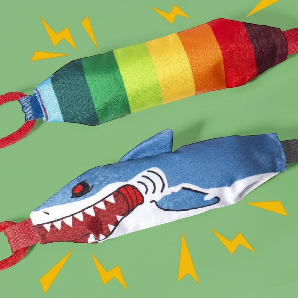 ZenZon Nordic shark and rainbow cotton rope dog toys for interactive tugging and chewing play